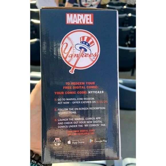 2019 Mariano Rivera Captain America Bobblehead Yankees NY Marvel SGA 7/12/19 - Picture 3 of 4